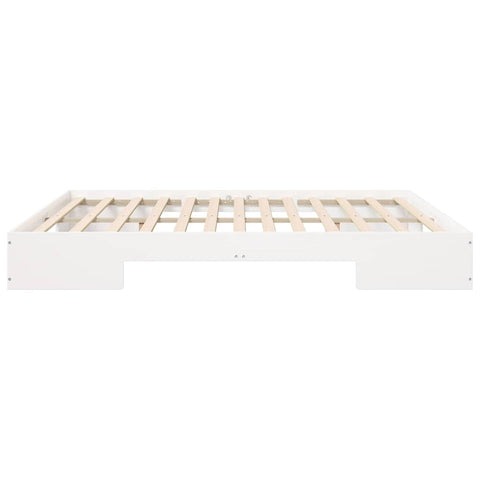 vidaXL Floor Bed Frame White 180 x 200 cm Solid pine wood