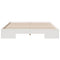 vidaXL Floor Bed Frame with Storage White 160 x 200 cm Solid pine wood