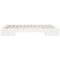 vidaXL Floor Bed Frame with Storage White 160 x 200 cm Solid pine wood
