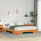 vidaXL Floor Bed Frame with Storage Brown 140 x 200 cm Solid pine wood
