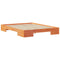 vidaXL Floor Bed Frame with Storage Brown 140 x 200 cm Solid pine wood