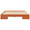 vidaXL Floor Bed Frame with Storage Brown 140 x 200 cm Solid pine wood