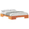 vidaXL Floor Bed Frame with Storage Brown 140 x 200 cm Solid pine wood
