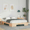 vidaXL Floor Bed Frame with Storage Brown 135 x 190 cm Solid pine wood