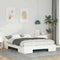 vidaXL Floor Bed Frame with Storage White 135 x 190 cm Solid pine wood