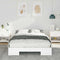 vidaXL Floor Bed Frame with Storage White 135 x 190 cm Solid pine wood
