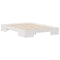 vidaXL Floor Bed Frame with Storage White 135 x 190 cm Solid pine wood