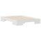 vidaXL Floor Bed Frame with Storage White 135 x 190 cm Solid pine wood