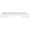 vidaXL Floor Bed Frame with Storage White 135 x 190 cm Solid pine wood