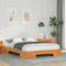 vidaXL Floor Bed Frame with Storage Brown 135 x 190 cm Solid pine wood