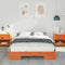 vidaXL Floor Bed Frame with Storage Brown 135 x 190 cm Solid pine wood