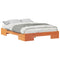 vidaXL Floor Bed Frame with Storage Brown 135 x 190 cm Solid pine wood