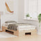 vidaXL Floor Bed Frame with Storage Brown 100 x 200 cm Solid pine wood