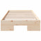 vidaXL Floor Bed Frame with Storage Brown 100 x 200 cm Solid pine wood