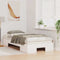 vidaXL Floor Bed Frame with Storage White 100 x 200 cm Solid pine wood
