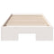 vidaXL Floor Bed Frame with Storage White 100 x 200 cm Solid pine wood