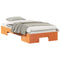 vidaXL Floor Bed Frame with Storage Brown 100 x 200 cm Solid pine wood