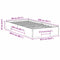 vidaXL Floor Bed Frame with Storage White 90 x 200 cm Solid pine wood