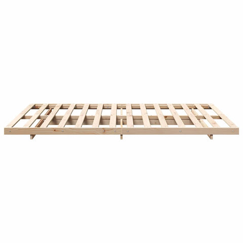 vidaXL Floor Bed Frame Brown 160 x 200 cm Solid pine wood