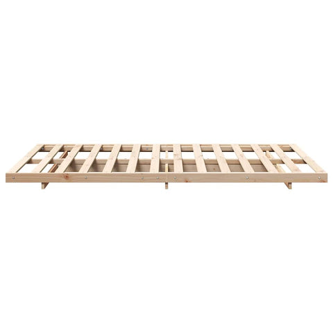vidaXL Floor Bed Frame Brown 120 x 200 cm Solid pine wood