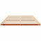 vidaXL Floor Bed Frame Wax brown 140 x 190 cm Solid pine wood