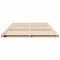 vidaXL Floor Bed Frame Brown 120 x190 cm Solid pine wood