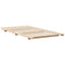 vidaXL Floor Bed Frame Brown 100 x 200 cm Solid pine wood