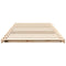 vidaXL Floor Bed Frame Brown 100 x 200 cm Solid pine wood