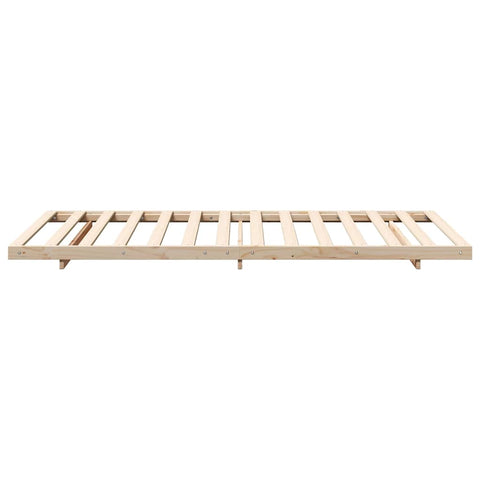 vidaXL Floor Bed Frame Brown 100 x 200 cm Solid pine wood