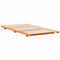 vidaXL Floor Bed Frame Wax brown 90 x 200 cm Solid pine wood
