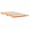 vidaXL Floor Bed Frame Wax brown 90 x 200 cm Solid pine wood