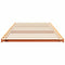 vidaXL Floor Bed Frame Wax brown 90 x 200 cm Solid pine wood