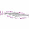 vidaXL Floor Bed Frame White 80 x 200 cm Solid pine wood