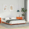 vidaXL Floor Bed Frame Wax brown 140 x 210 cm Solid pine wood