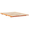 vidaXL Floor Bed Frame Wax brown 140 x 210 cm Solid pine wood