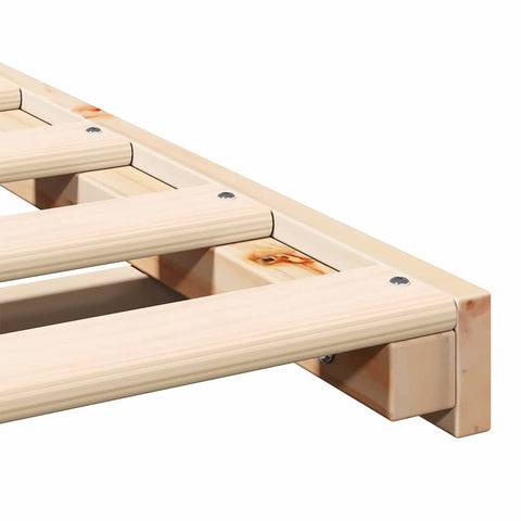 vidaXL Floor Bed Frame Brown 180 x 210 cm Solid pine wood
