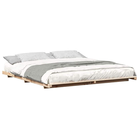 vidaXL Floor Bed Frame Brown 180 x 210 cm Solid pine wood