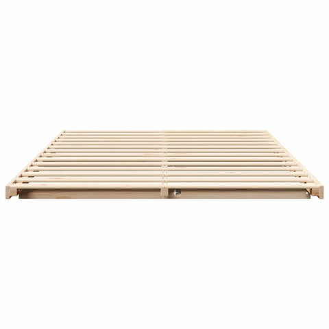 vidaXL Floor Bed Frame Brown 160 x 220 cm Solid pine wood