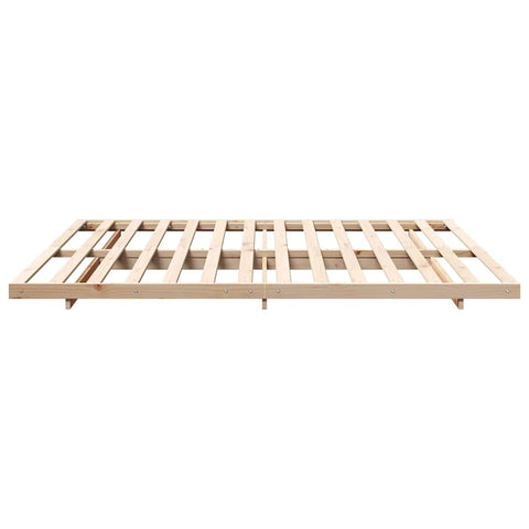 vidaXL Floor Bed Frame Brown 180 x 220 cm Solid pine wood