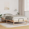 vidaXL Bed Frame with Carry Handles Brown Solid pine wood