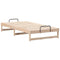 vidaXL Bed Frame with Carry Handles Brown Solid pine wood