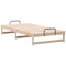 vidaXL Bed Frame with Carry Handles Brown Solid pine wood