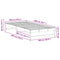 vidaXL Bed Frame with Carry Handles Brown Solid pine wood