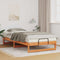 vidaXL Bed Frame with Carry Handles Brown Solid pine wood