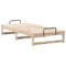 vidaXL Bed Frame with Carry Handles Brown Solid pine wood