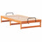 vidaXL Bed Frame with Carry Handles Brown Solid pine wood