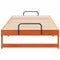 vidaXL Bed Frame with Carry Handles Brown Solid pine wood