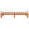 vidaXL Bed Frame with Carry Handles Brown Solid pine wood
