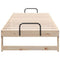 vidaXL Bed Frame with Carry Handles Brown Solid pine wood