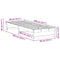 vidaXL Bed Frame with Carry Handles Brown Solid pine wood